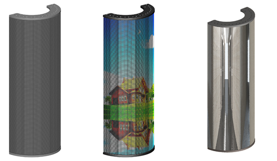 IP67 Flexible Led Display Module Aluminium Dunne Flexible Led Screen